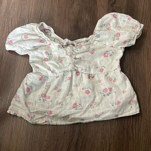 Girls Puff Sleeve Blouse